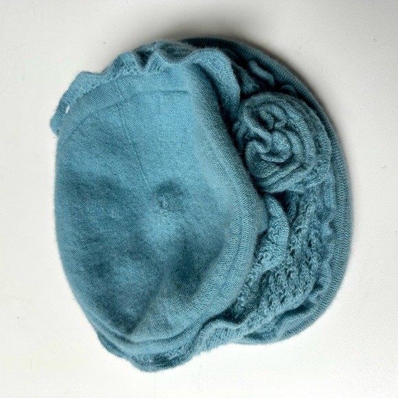 EUC Parkhurst Lamb wool & Angora Hat, Turquoise - Picture 8 of 11